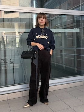 「URBAN RESEARCH（アーバンリサーチ）のTeya　Almost Sweat（スウェット）」を使った、サクラコさん（レディース・160cm）の秋コーディネート