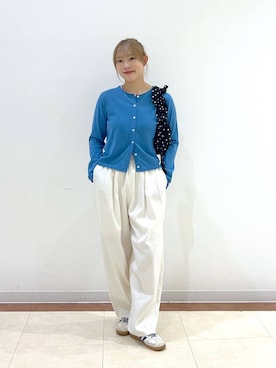 「アイテム（カーディガン/ボレロ）」を使った、tsukiさん（レディース・167cm・20代）の夏コーディネート