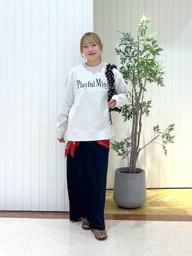 「アイテム（バンダナ/スカーフ）」を使った、tsukiさん（レディース・167cm・20代）の秋コーディネート