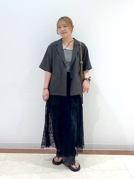 「アイテム（キャミソール）」を使った、tsukiさん（レディース・167cm）の夏コーディネート