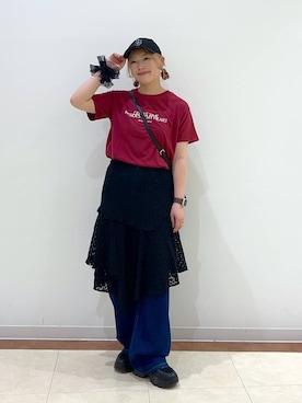 「アイテム（キャップ）」を使った、tsukiさん（レディース・167cm・20代）の夏コーディネート