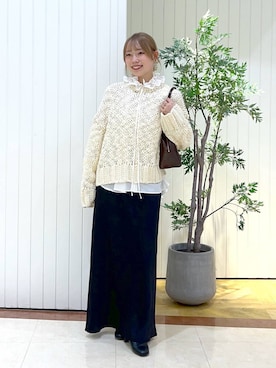 「アイテム（ボストンバッグ）」を使った、tsukiさん（レディース・167cm）の秋コーディネート