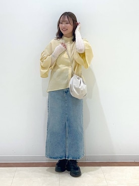 「LOWRYS FARM（ローリーズファーム）のＣＯＮＥ／アシメタイトスカート　252608（スカート）」を使った、tsukiさん（レディース・167cm）の冬コーディネート