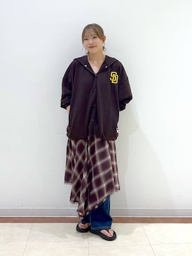 「アイテム（パーカー）」を使った、tsukiさん（レディース・167cm）の夏コーディネート