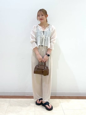 「アイテム（Tシャツ/カットソー、その他）」を使った、tsukiさん（レディース・167cm）の夏コーディネート