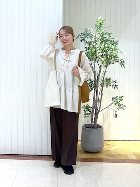 「LOWRYS FARM（ローリーズファーム）のアイテム（ワンピース）」を使った、tsukiさん（レディース・167cm）の秋コーディネート