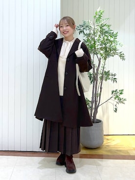 「アイテム（チェスターコート）」を使った、tsukiさん（レディース・167cm・20代）の秋コーディネート
