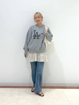 「アイテム（スウェット）」を使った、tsukiさん（レディース・167cm）の夏コーディネート