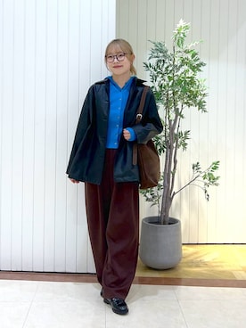 「アイテム（カバーオール）」を使った、tsukiさん（レディース・167cm）の秋コーディネート