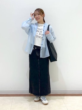 「LOWRYS FARM（ローリーズファーム）のＣＯＮＥ／アシメタイトスカート　252608（スカート）」を使った、tsukiさん（レディース・167cm）の春コーディネート