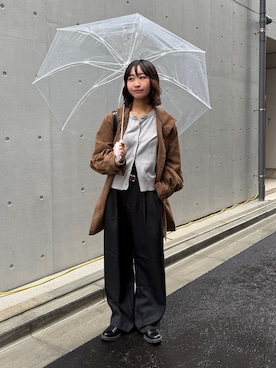 「アイテム（トレンチコート）」を使った、momokaさん（レディース・160cm）の秋コーディネート