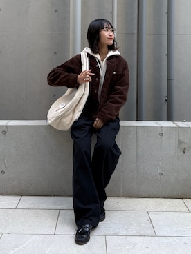 「paradigm（パラダイム）のアイテム」を使った、momokaさん（レディース・160cm）の冬コーディネート