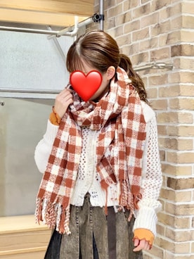 「アイテム（マフラー）」を使った、＊Sa.さん（レディース・147cm）の秋コーディネート
