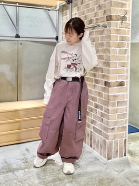 「アイテム（カーゴパンツ）」を使った、＊Sa.さん（レディース・147cm）の秋コーディネート