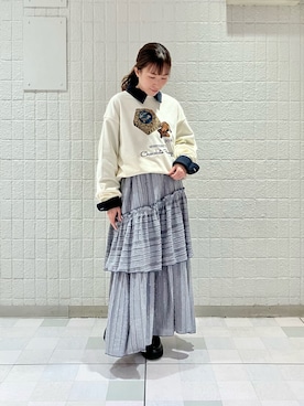 「DOUBLE NAME（ダブルネーム）のアイテム」を使った、＊Sa.さん（レディース・147cm）の冬コーディネート