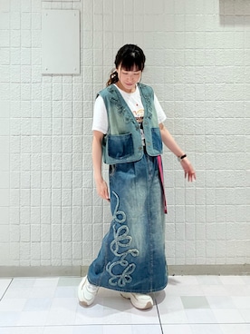 「DOUBLE NAME（ダブルネーム）のアイテム（トップス）」を使った、＊Sa.さん（レディース・147cm）の春コーディネート