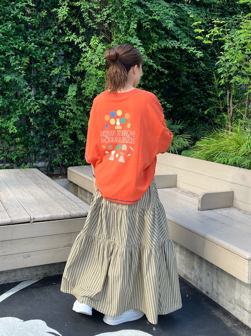 tシャツ 「miffy 70th」DOUBLE NAME ショート丈ポケットTEE/ミッフィー/ミッフィー生誕70周年 レディース DOUBLE NAME tシャツ 「miffy 70th」DOUBLE ショート丈ポケット