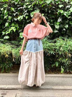 「DOUBLE NAME（ダブルネーム）のアイテム」を使った、＊Sa.さん（レディース・147cm）の春コーディネート