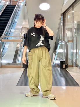 「DOUBLE NAME（ダブルネーム）のアイテム（パンツ）」を使った、＊Sa.さん（レディース・147cm）の春コーディネート