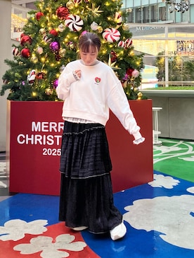 「ティアードスカート」｜＊Sa.さん（レディース・147cm）の秋コーディネート