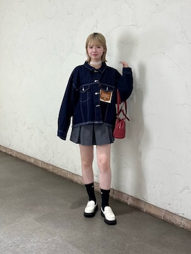 「アイテム（デニムジャケット）」を使った、soora1224さん（レディース・158cm）の夏コーディネート