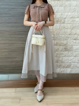 「MISCH MASCH（ミッシュマッシュ）のアイテム」を使った、エスパル仙台店さん（骨格ウェーブ・レディース・153cm）の夏コーディネート