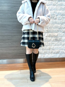 「ORiental TRaffic（オリエンタルトラフィック）のアイテム（ブーツ）」を使った、エスパル仙台店さん（レディース・153cm）の冬コーディネート
