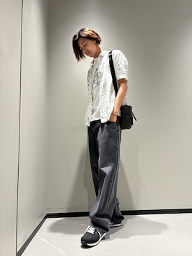 「ARMANI EXCHANGE（アルマーニエクスチェンジ）のアイテム（デニムパンツ）」を使った、きよっちさん（メンズ・180cm）の夏コーディネート