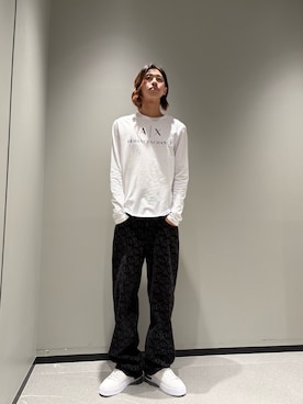 「ARMANI EXCHANGE（アルマーニエクスチェンジ）のアイテム」を使った、きよっちさん（メンズ・180cm）の夏コーディネート