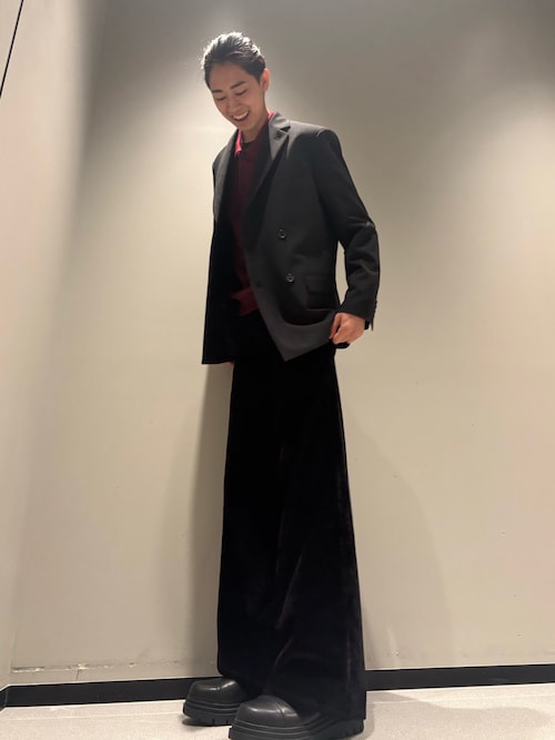 A|X アルマーニ エクスチェンジ】NL ウールブレンド ダブルブレスト