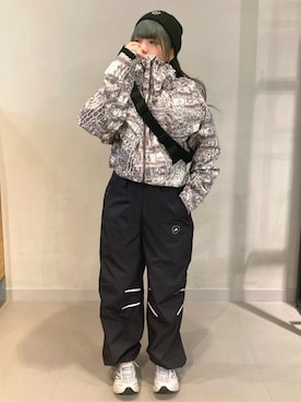 「アイテム（ニットキャップ/ビーニー）」を使った、MYさん（レディース・153cm）の秋コーディネート