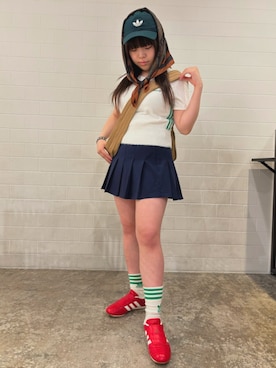 「アイテム（レッグウェア）」を使った、MYさん（レディース・153cm）の夏コーディネート