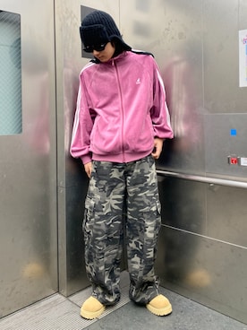 「アイテム（ジャージ）」を使った、TEEMSTOREさん（メンズ・175cm）の冬コーディネート