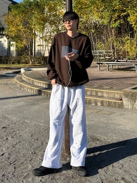 「アイテム（スウェット）」を使った、TEEMSTOREさん（メンズ・180cm）の秋コーディネート