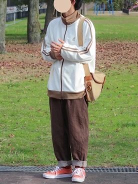 「アイテム（ジャージ）」を使った、TEEMSTOREさん（メンズ・165cm）の冬コーディネート