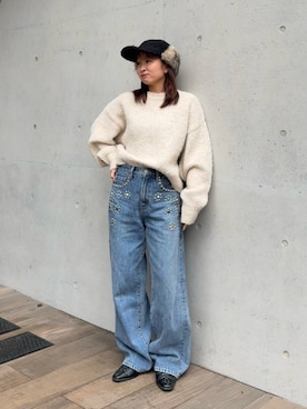 「アイテム（その他雑貨、ブラック系）」を使った、阿部いろはさん（レディース・148cm）の秋コーディネート