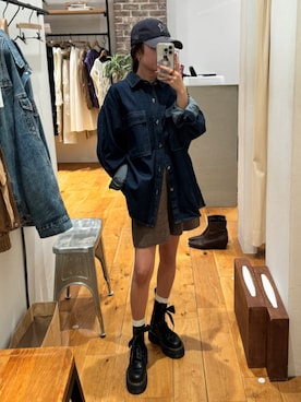 「Ungrid（アングリッド）のアイテム（シャツ/ブラウス）」を使った、阿部いろはさん（レディース・148cm）の秋コーディネート