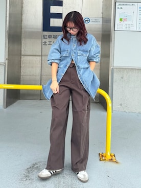 「Ungrid（アングリッド）のアイテム（シャツ/ブラウス）」を使った、阿部いろはさん（レディース・148cm）の秋コーディネート