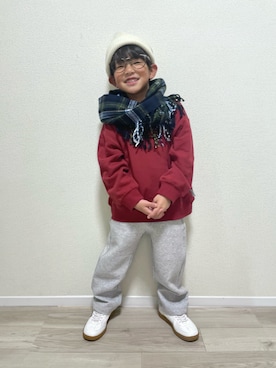 「アイテム（ファッション雑貨）」を使った、mocchirhさん（キッズ・100cm）の冬コーディネート