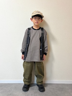 「and D. petit main（アンドディープティマイン）のアイテム」を使った、mocchirhさん（キッズ・110cm）の秋コーディネート