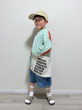 「BREEZE（ブリーズ）のアイテム」を使った、mocchirhさん（キッズ・110cm）の春コーディネート