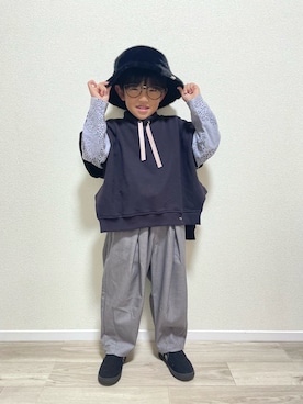 「アイテム（トップス）」を使った、mocchirhさん（キッズ・100cm）の秋コーディネート