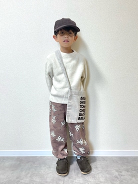 「アイテム（キャップ）」を使った、mocchirhさん（キッズ・100cm）の秋コーディネート