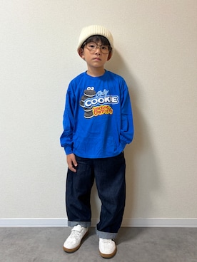 「Ocean&Ground（オーシャン&グラウンド）のアイテム」を使った、mocchirhさん（キッズ・110cm）の秋コーディネート