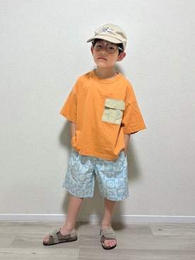 「BREEZE（ブリーズ）のアイテム」を使った、mocchirhさん（キッズ・110cm）の夏コーディネート