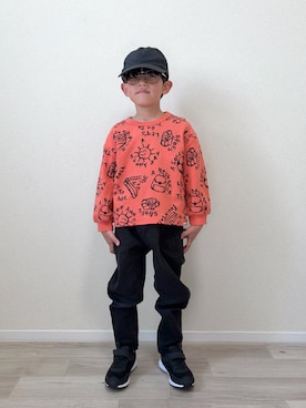 「MAKE YOUR DAY（メイクユアデイ）のアイテム」を使った、mocchirhさん（キッズ・110cm）の春コーディネート