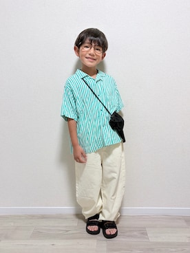 「p.premier（ピードットプルミエ）のアイテム」を使った、mocchirhさん（キッズ・110cm）の夏コーディネート