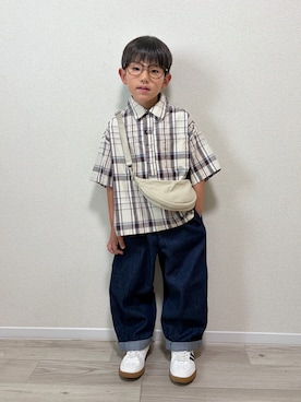 「ヒラキ（ヒラキ）のアイテム」を使った、mocchirhさん（キッズ・110cm）の春コーディネート