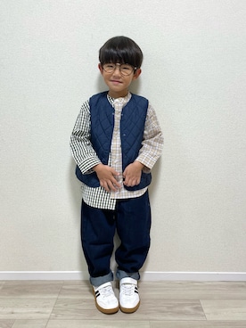 「アイテム（スニーカー）」を使った、mocchirhさん（キッズ・100cm）の秋コーディネート