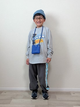 「devirock（デビロック）のアイテム」を使った、mocchirhさん（キッズ・129cm）の春コーディネート